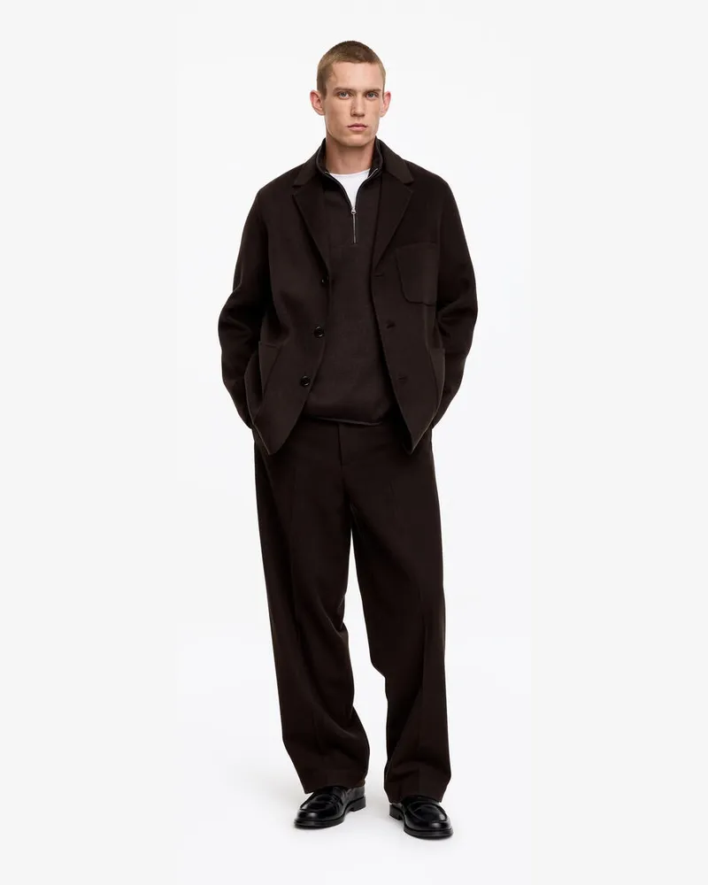 Arket Doubleface-Blazer Aus Wolle -Braun Braun
