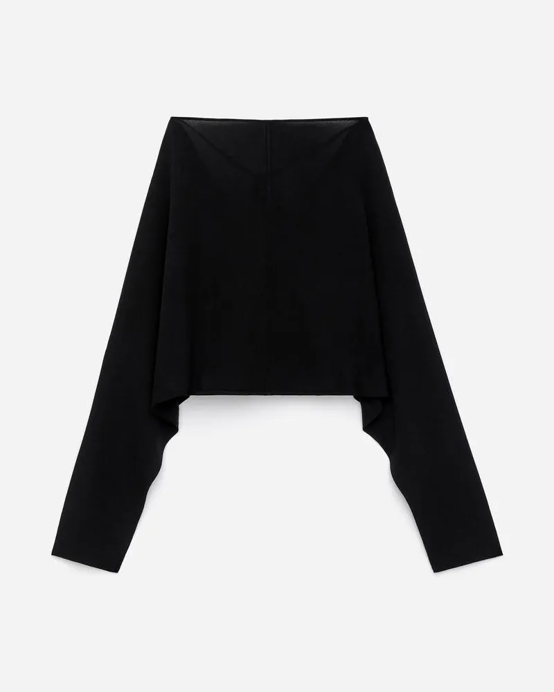 Arket Oberteil Mit U-Boot-Ausschnitt -Schwarz Schwarz