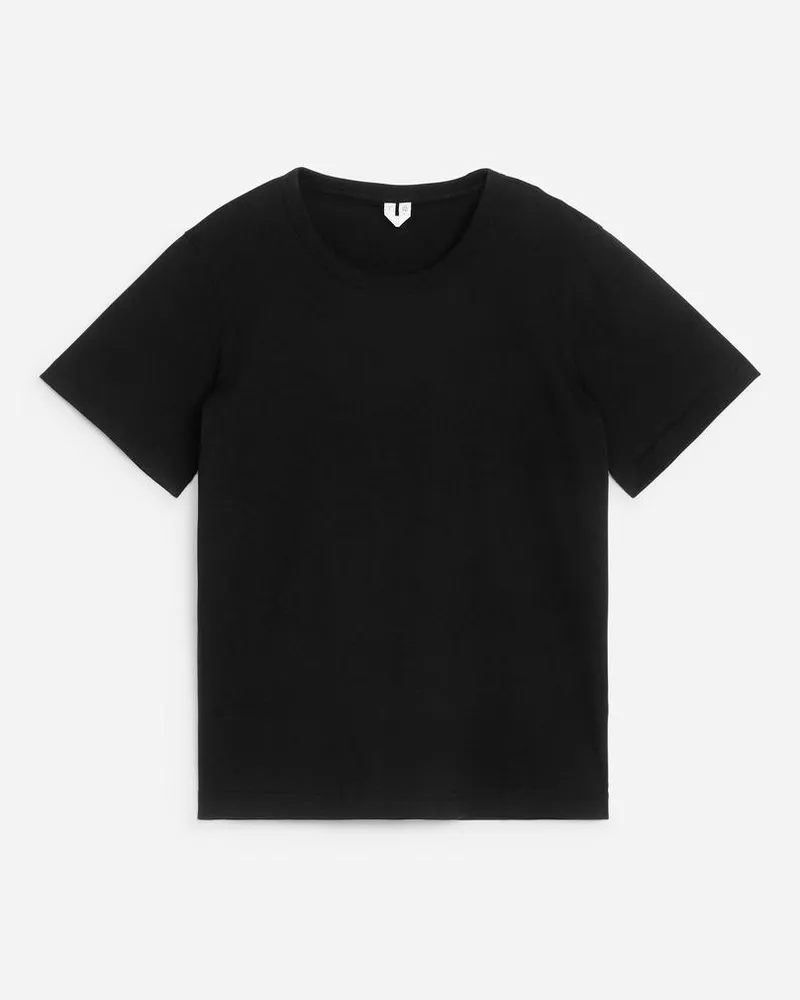 Arket T-Shirt Aus Baumwolle - Schwarz Schwarz