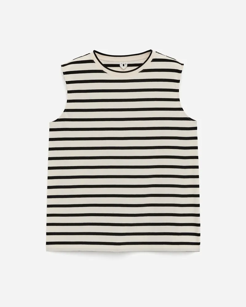 Arket Lockeres Tanktop - Schwarz|Weiß|Mehrfarbig Schwarz