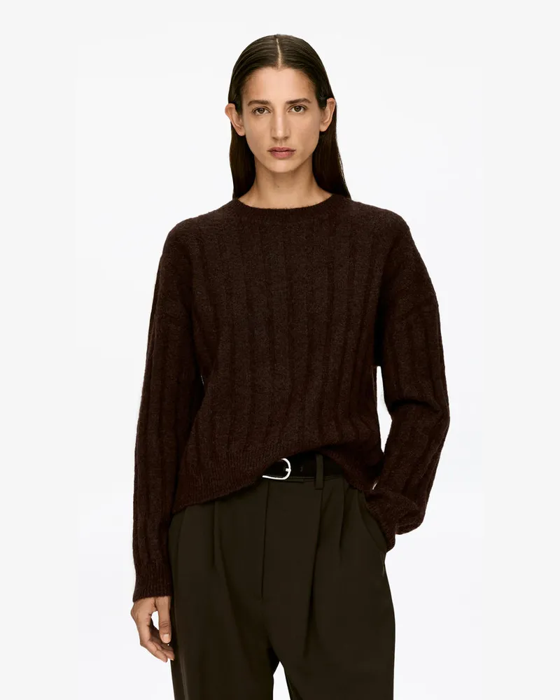 Arket Pullover Aus Mohair Und Wolle -Braun Braun