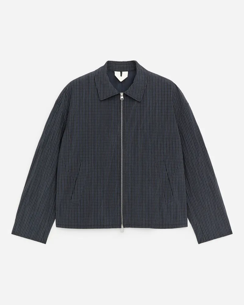 Arket Reißverschlussjacke Aus Baumwollmischung -Blau Blau