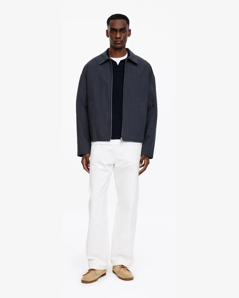 Arket Reißverschlussjacke Aus Baumwollmischung -Blau Blau