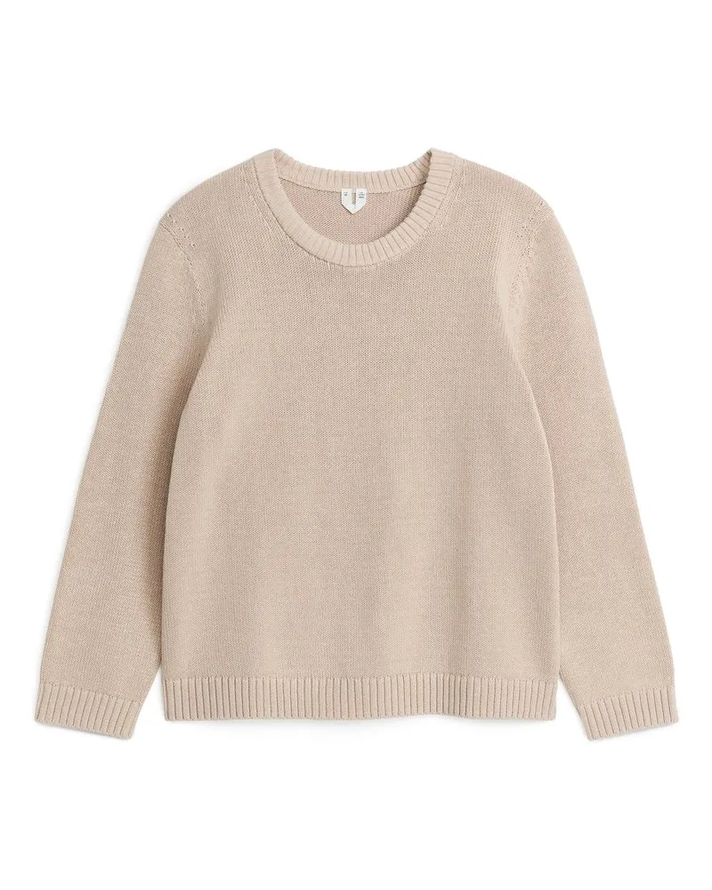 Arket Rundhalspullover Beige