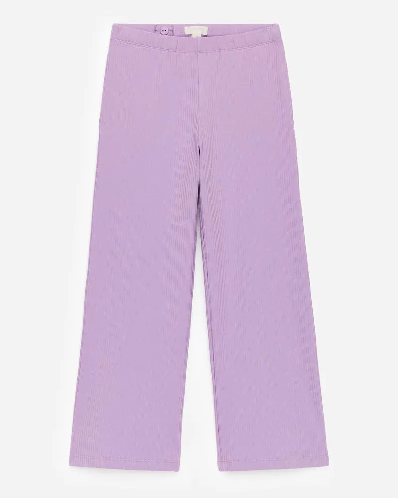Arket Gerippte Baumwollhose -Lila Lila