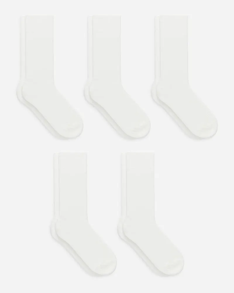 Arket Gerippte Socken Aus Supima-Baumwolle 5er-Pack -Weiß Weiß
