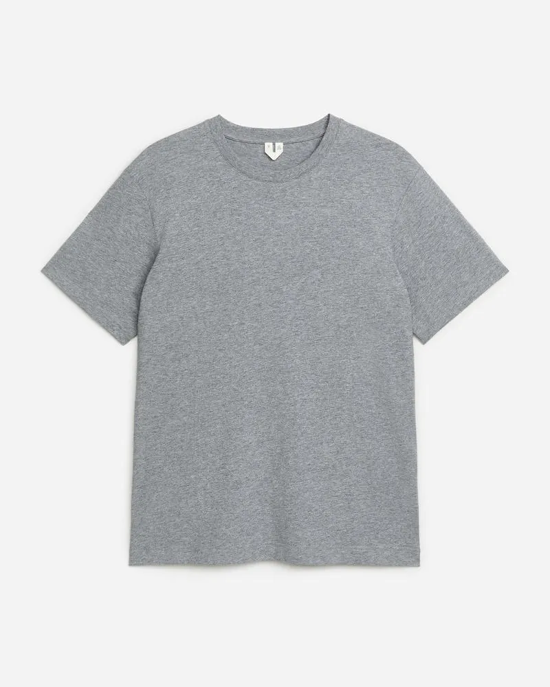 Arket Leichtes T-Shirt - Grau|Mehrfarbig Graumeliert