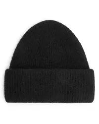 Arket Beanie aus Alpaka- Und Merinowolle Schwarz