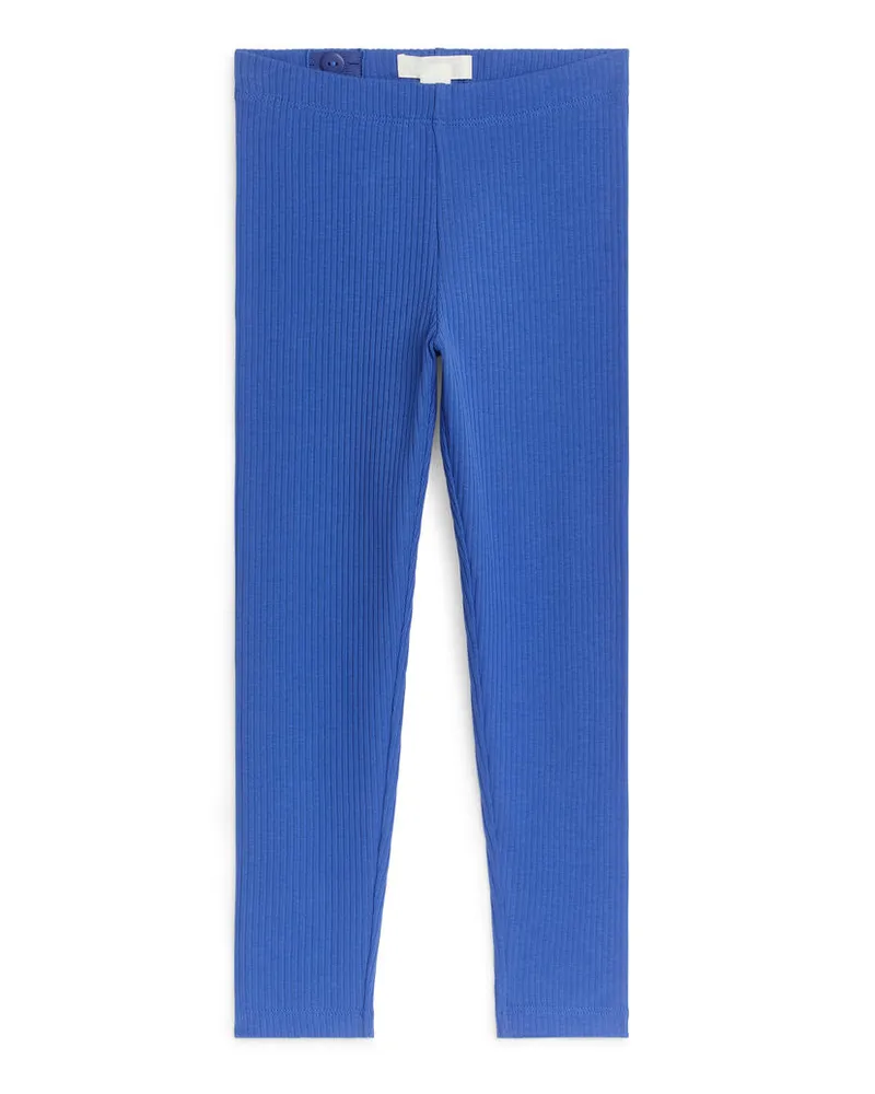 Arket Gerippte Jersey-Leggings - Blau Blau