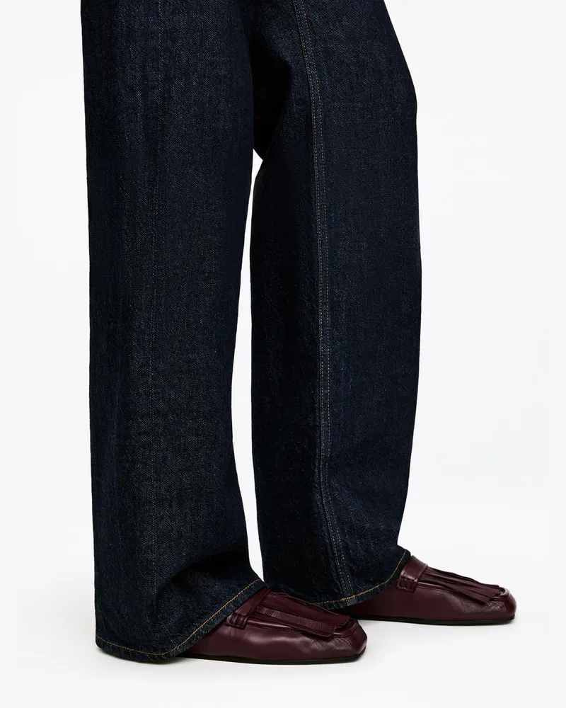 Arket Loafer Aus Leder Mit Fransen -Rot Rot