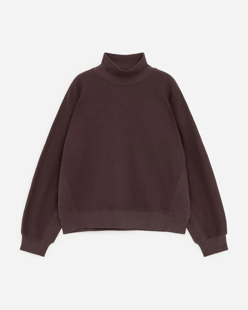 Arket French-Terry-Sweatshirt Mit Stehkragen -Braun Braun