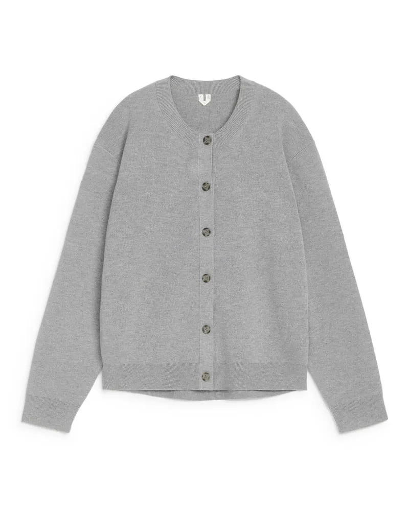 Arket Strickjacke Aus Wollmischung - Grau Grau