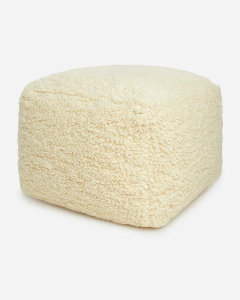 Arket Puff Aus Baumwolle Und Wolle - Beige|Weiß Hellbeige
