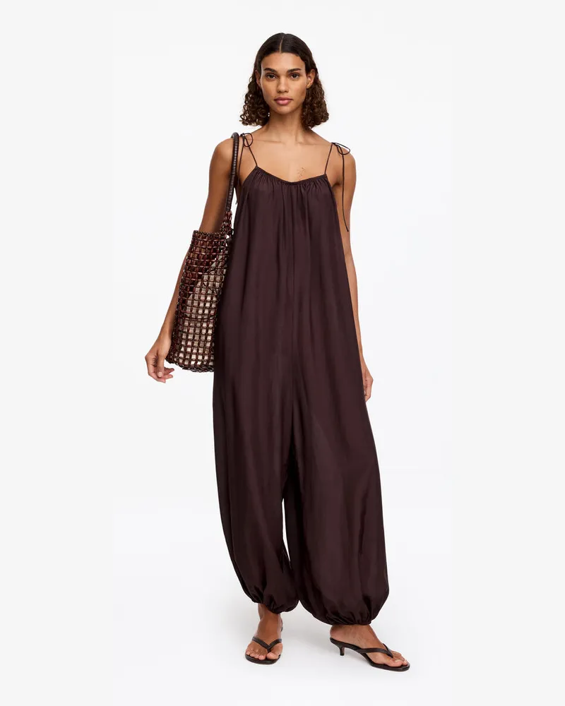 Arket Jumpsuit Aus Lyocell-Mischung -Braun Braun
