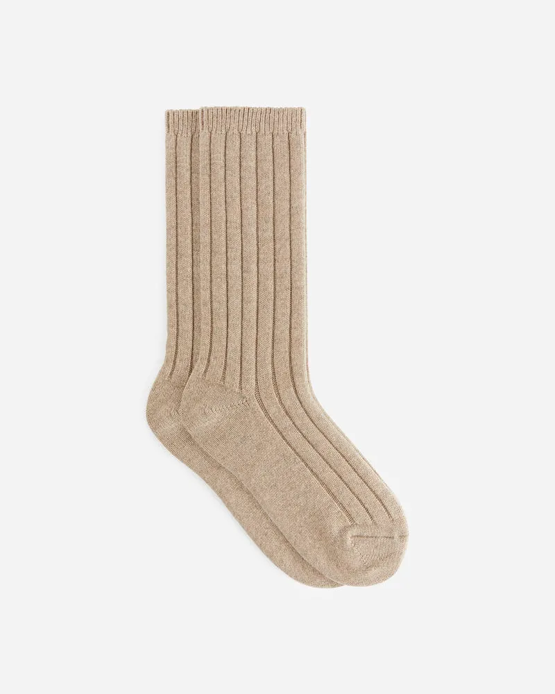 Arket Socken Aus Kaschmir Und Wolle - Beige Beige