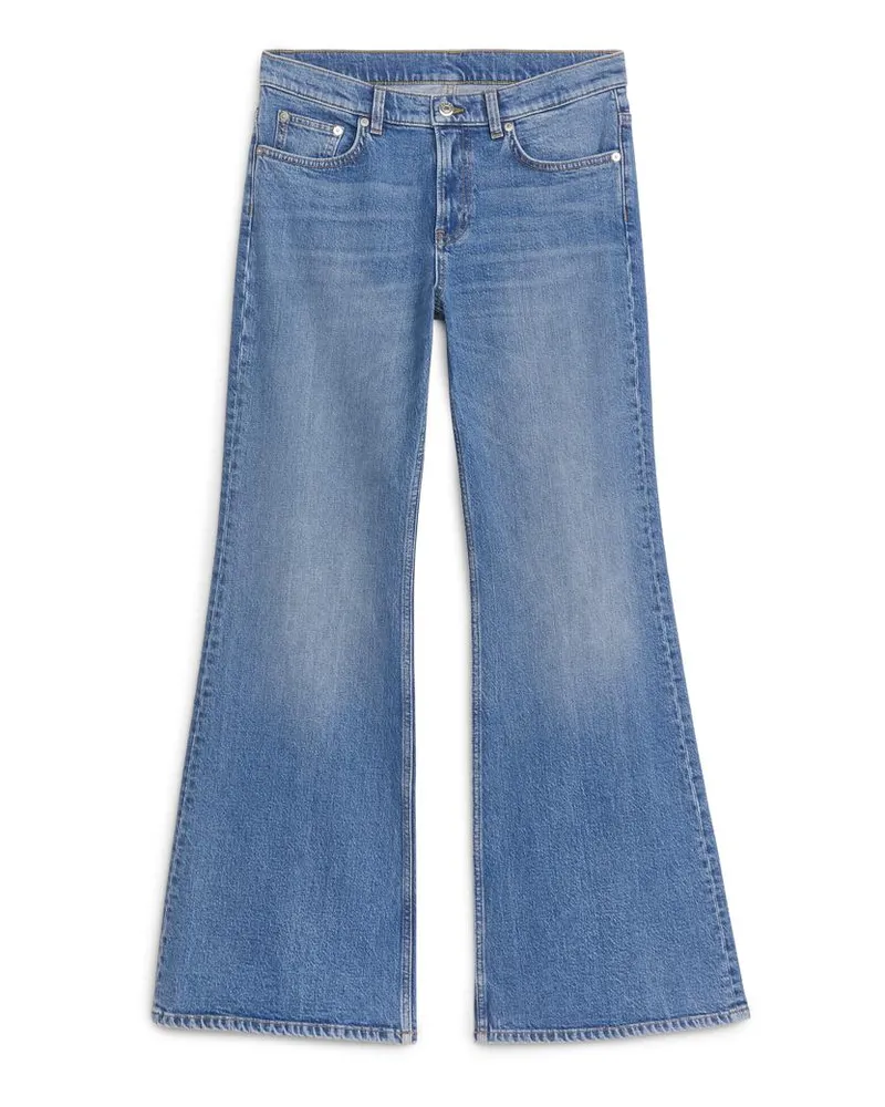 Arket Wave Slim Flared Stretchjeans - Blau Knallblau