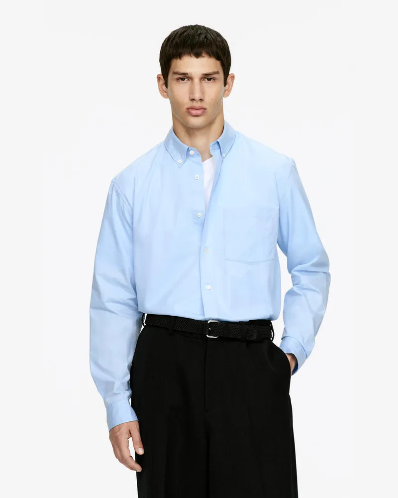 Arket Legeres Popeline-Hemd -Blau Blau