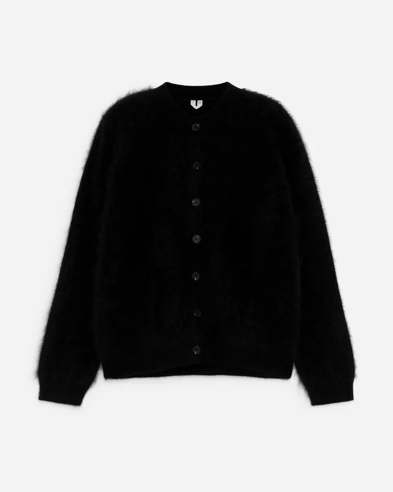 Arket Strickjacke Aus Reinem Gebürstetem Kaschmir -Schwarz Schwarz