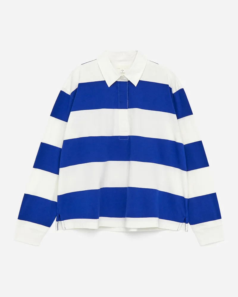 Arket Poloshirt Aus Baumwolle - Blau|Weiß|Mehrfarbig Blau