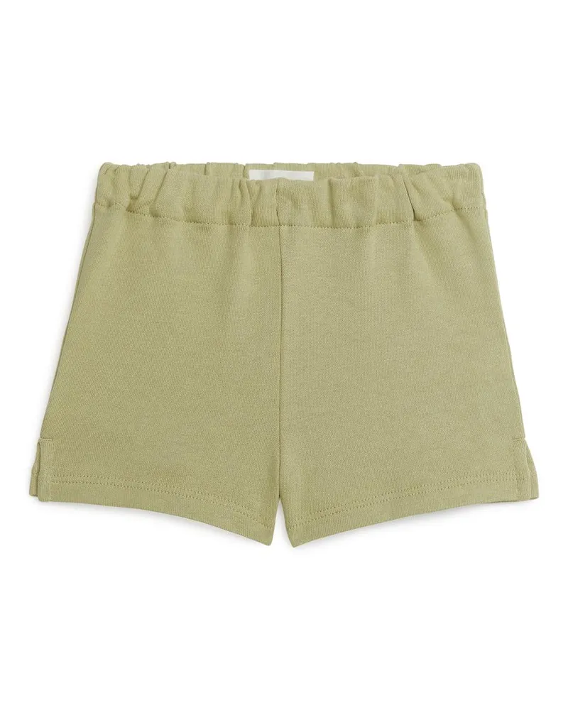 Arket Shorts Aus Baumwollfrottee - Beige Khaki