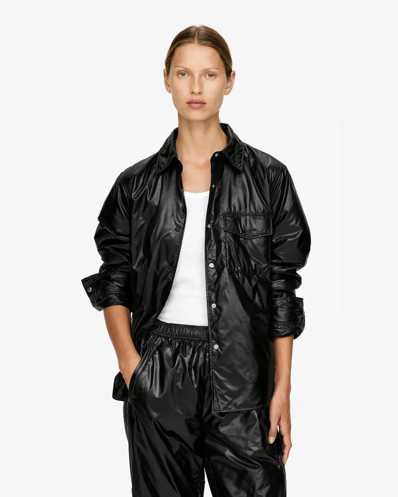 Arket Overshirt Aus Nylon -Schwarz Schwarz