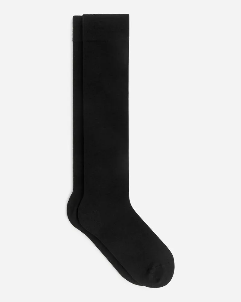 Arket Kniehohe Wollsocken -Schwarz Schwarz