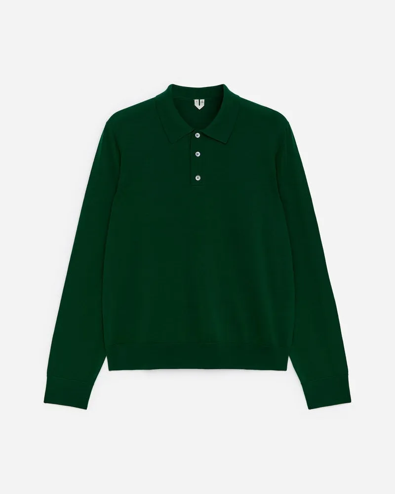 Arket Polopullover Aus Merinowolle -Grün Grün