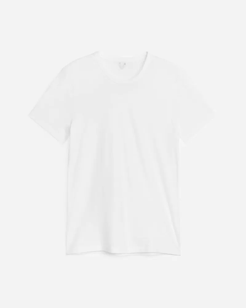 Arket T-Shirt Aus Crêpe-Gewebe - Weiß Weiß