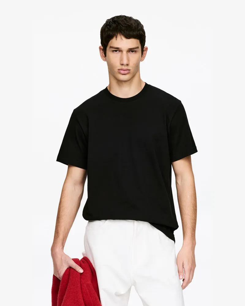 Arket T-Shirt Mit Normaler Passform 170 GSM -Schwarz Schwarz