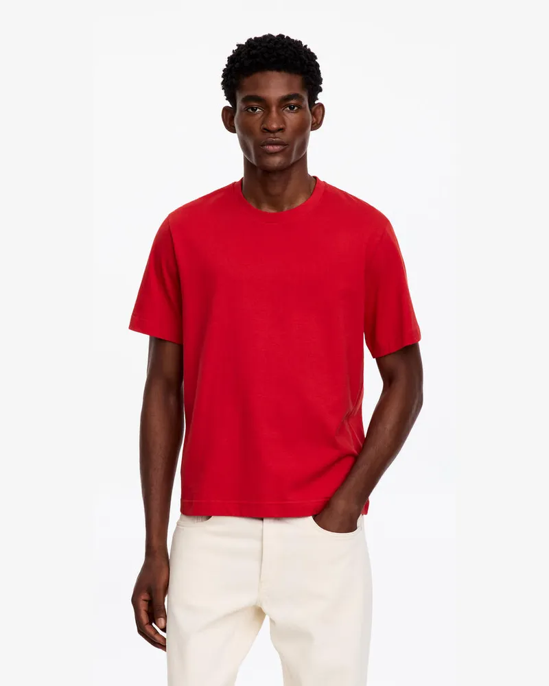 Arket Lockeres T-Shirt 220 GSM -Rot Rot