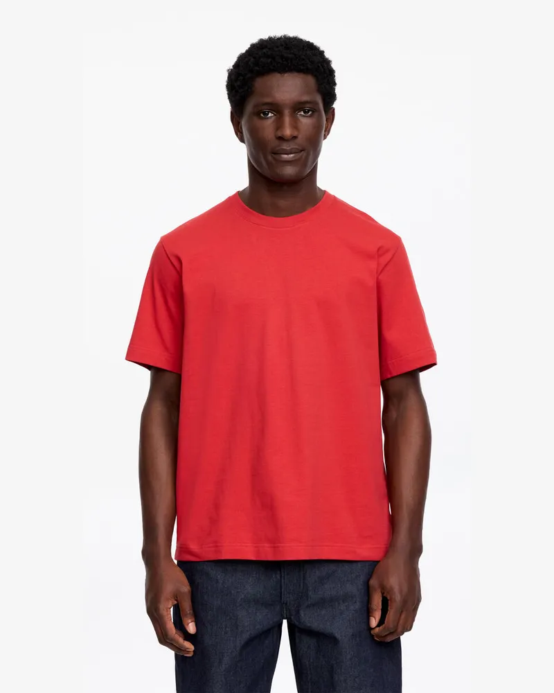 Arket Lockeres T-Shirt 220 GSM -Rot Rot