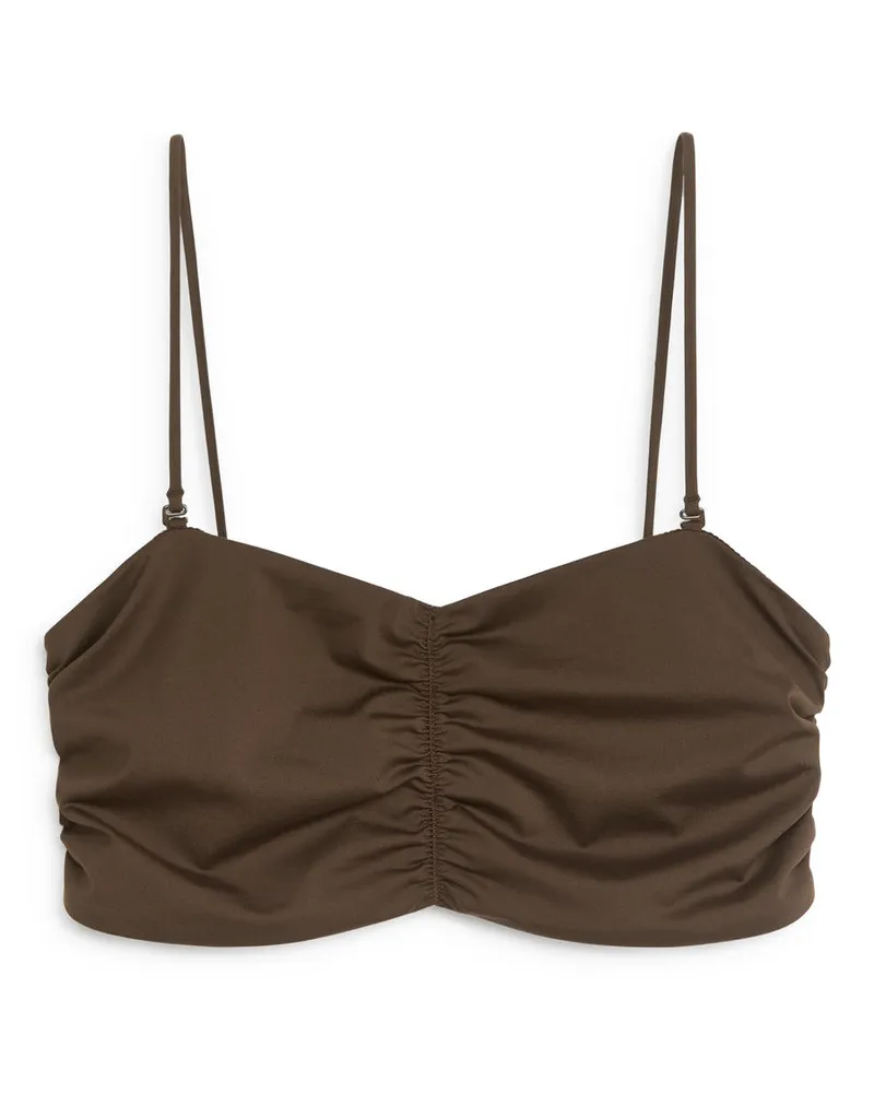 Arket Bandeau-Bikinioberteil - Braun Dunkelbraun