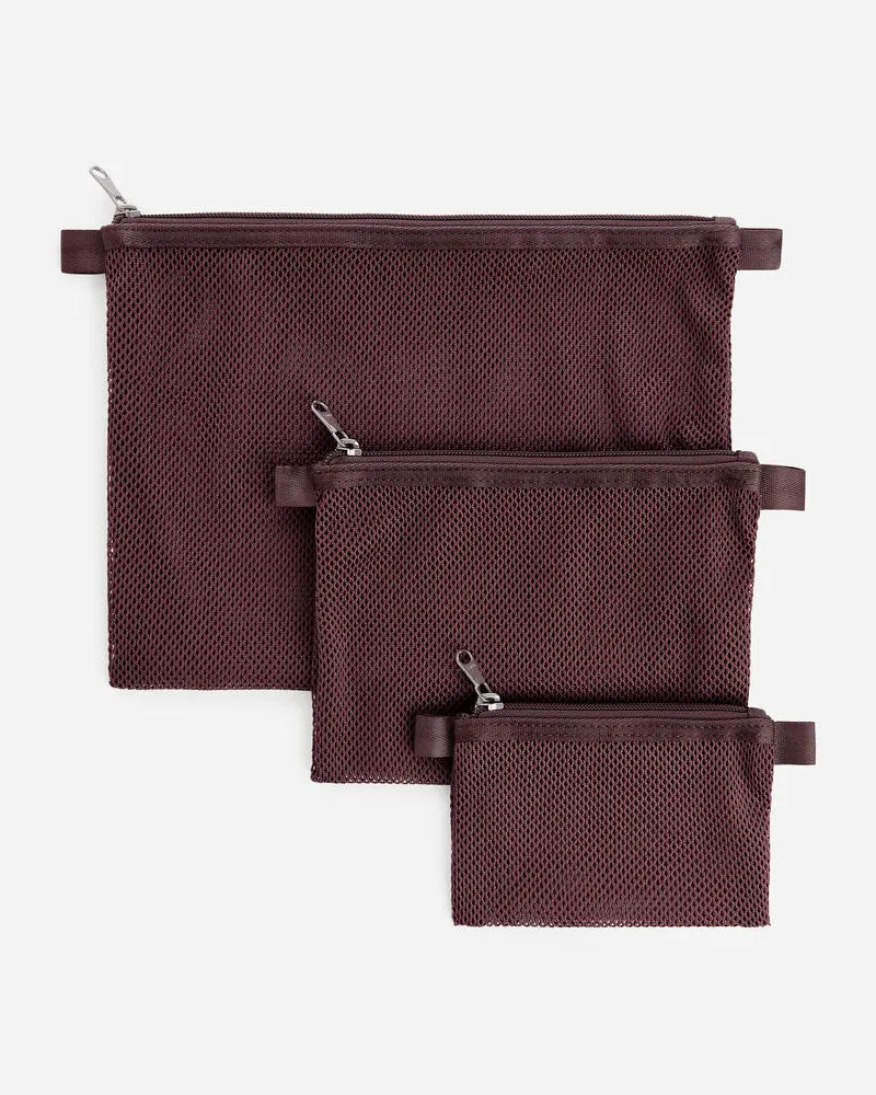 Arket Reise-Kulturtasche Aus Mesh-Material -Rot Rot