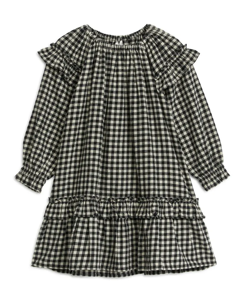 Arket Flanellkleid Mit Vichykaros -Schwarz Schwarz