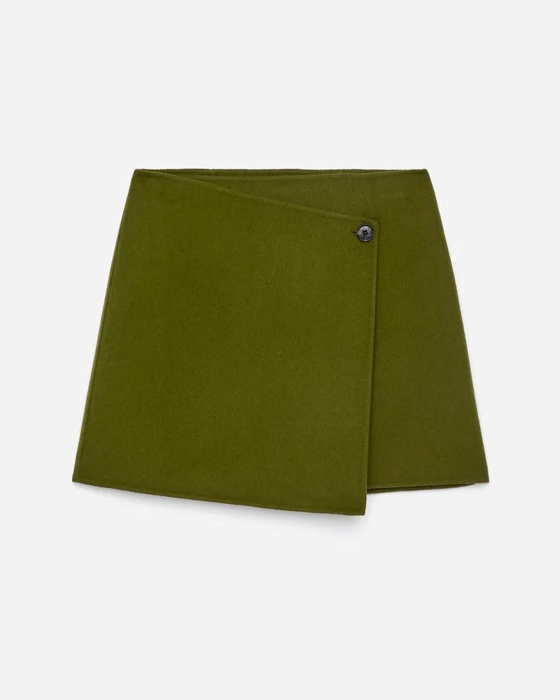 Arket Doubleface-Rock Aus Wollmischung -Grün Grün