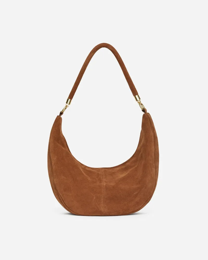 Arket Schultertasche Aus Veloursleder -Braun Braun