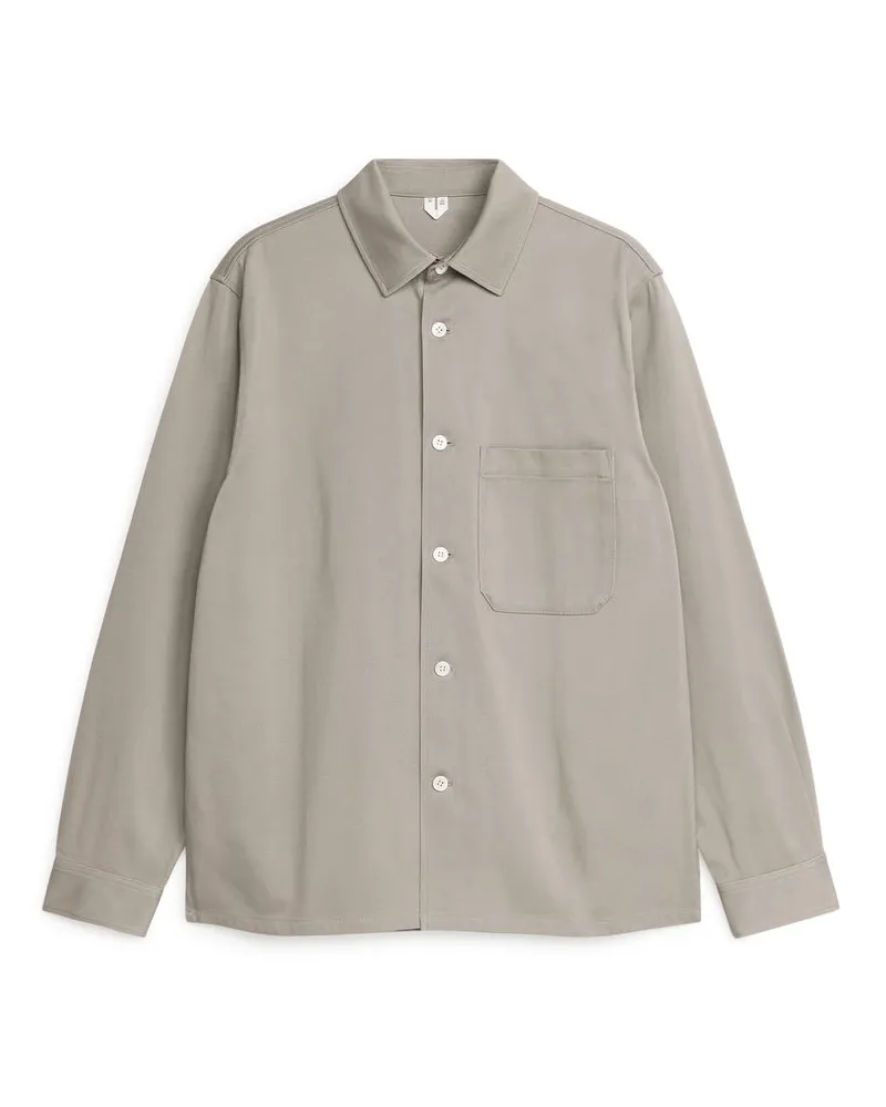 Arket Overshirt Aus Twill - Beige Beige