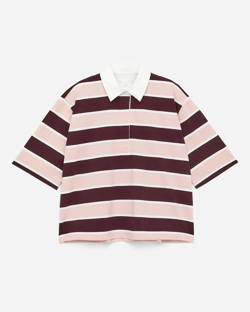 Arket Kurzärmliges Polohemd -Rosa Rosa