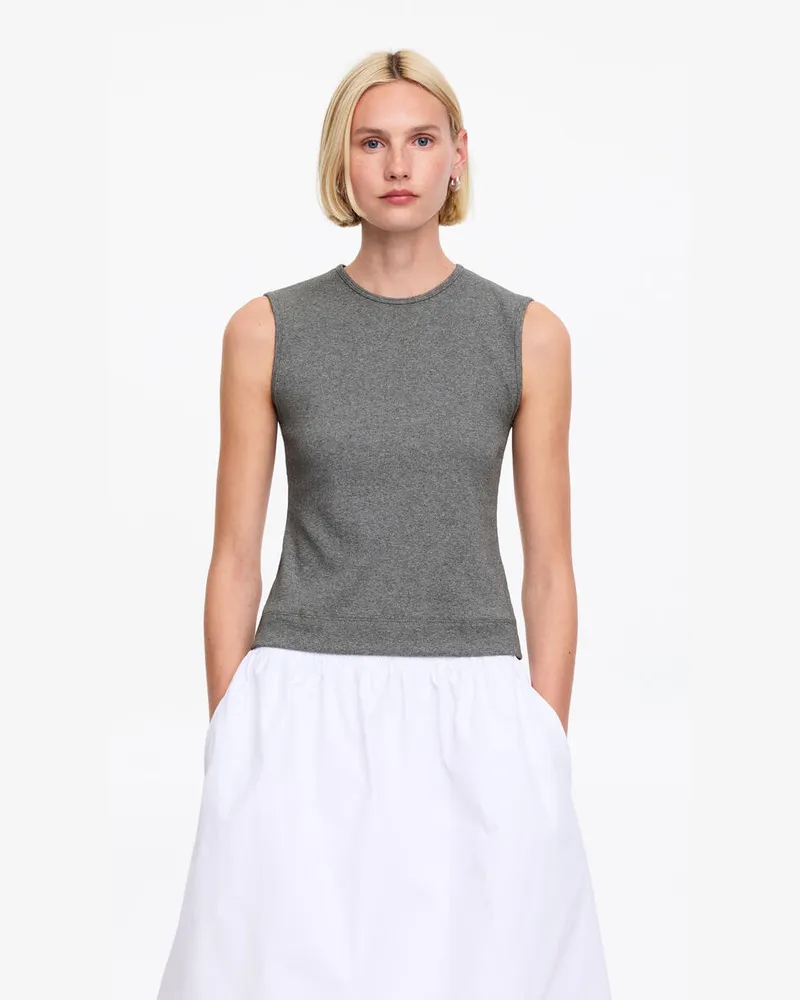 Arket Geripptes Tanktop -Grau Grau