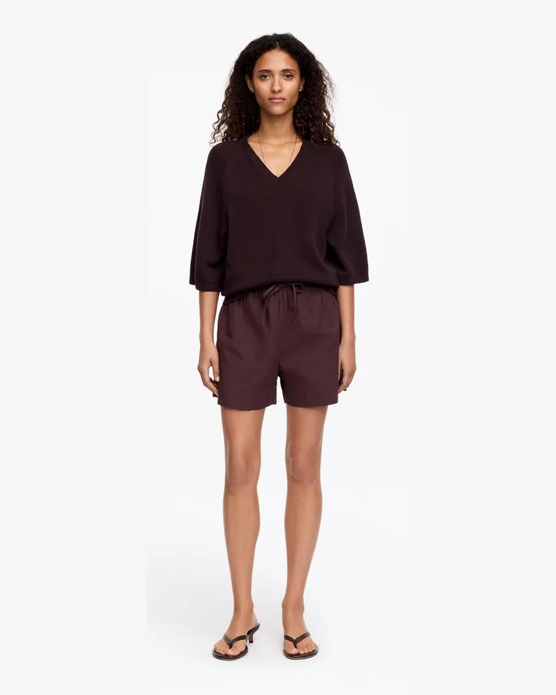 Arket Popeline-Shorts Mit Kordelzug -Braun Braun