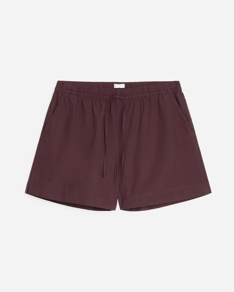 Arket Popeline-Shorts Mit Kordelzug -Braun Braun