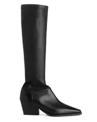 Arket Stiefel aus Stretchleder Schwarz