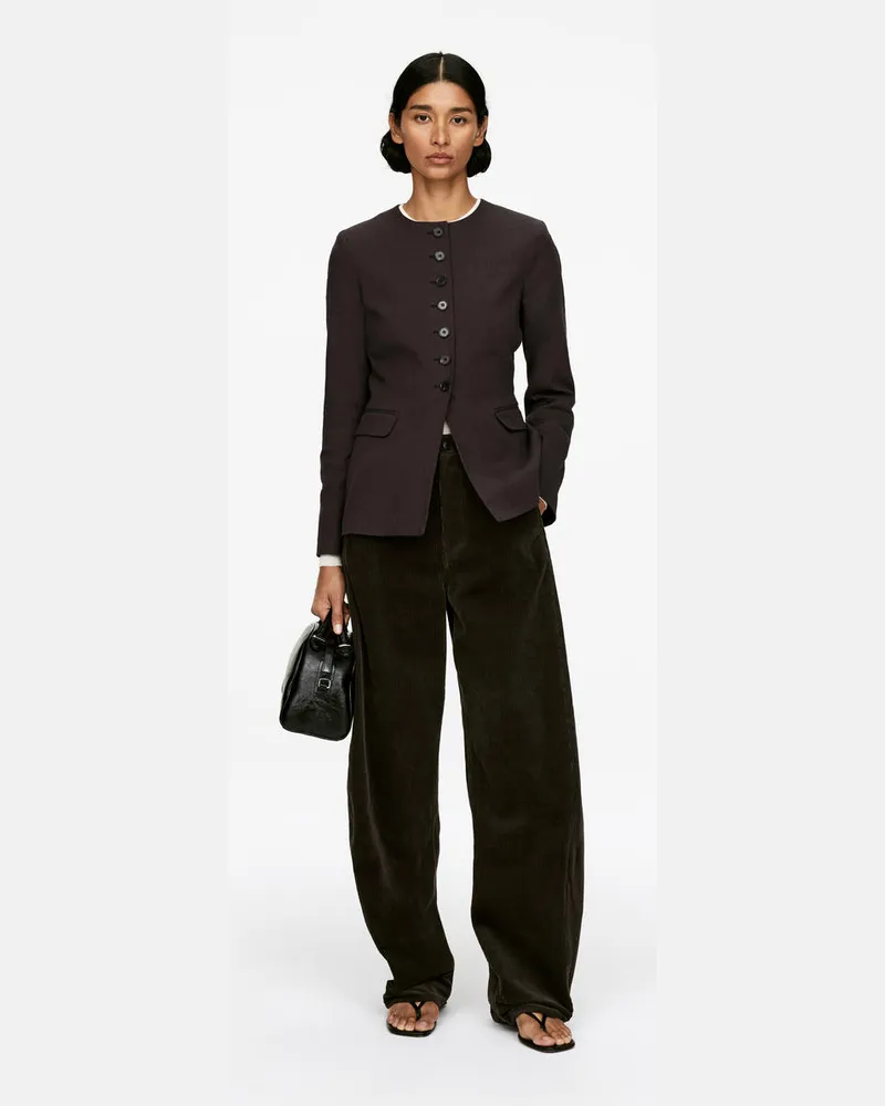 Arket Blazer Aus Leinenmischung -Braun Braun