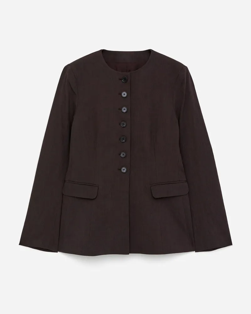 Arket Blazer Aus Leinenmischung -Braun Braun
