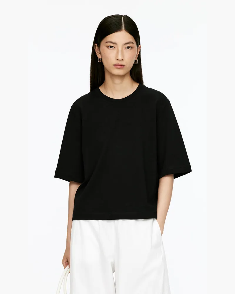 Arket ALBA Kastiges T-Shirt -Schwarz Schwarz