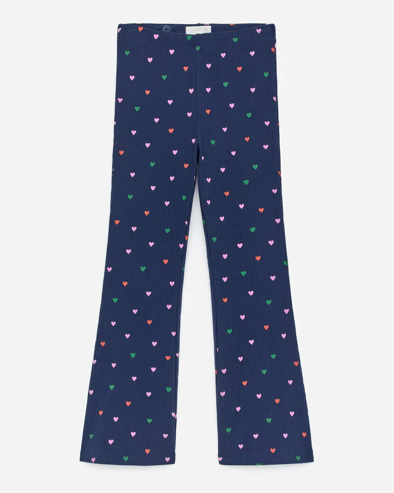 Arket Ausgestellte Gerippte Leggings -Blau Blau
