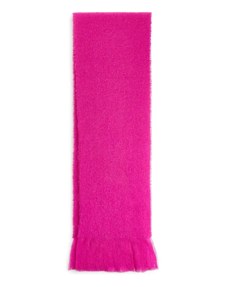 Arket Schal Aus Wollmischung - Rosa Knallrosa