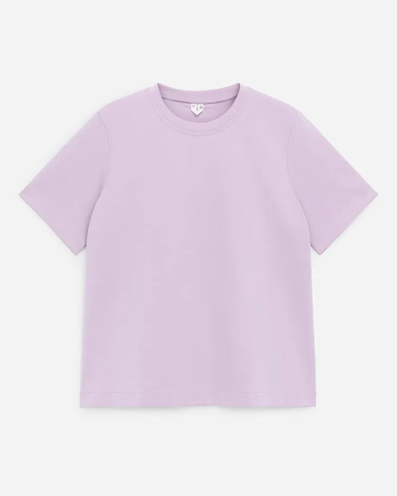 Arket Formbeständiges Signature-T-Shirt -Lila Lila
