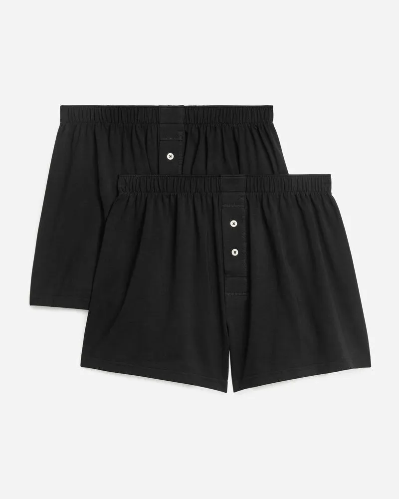 Arket Boxershorts Aus Jersey, 2Er-Set - Schwarz Schwarz