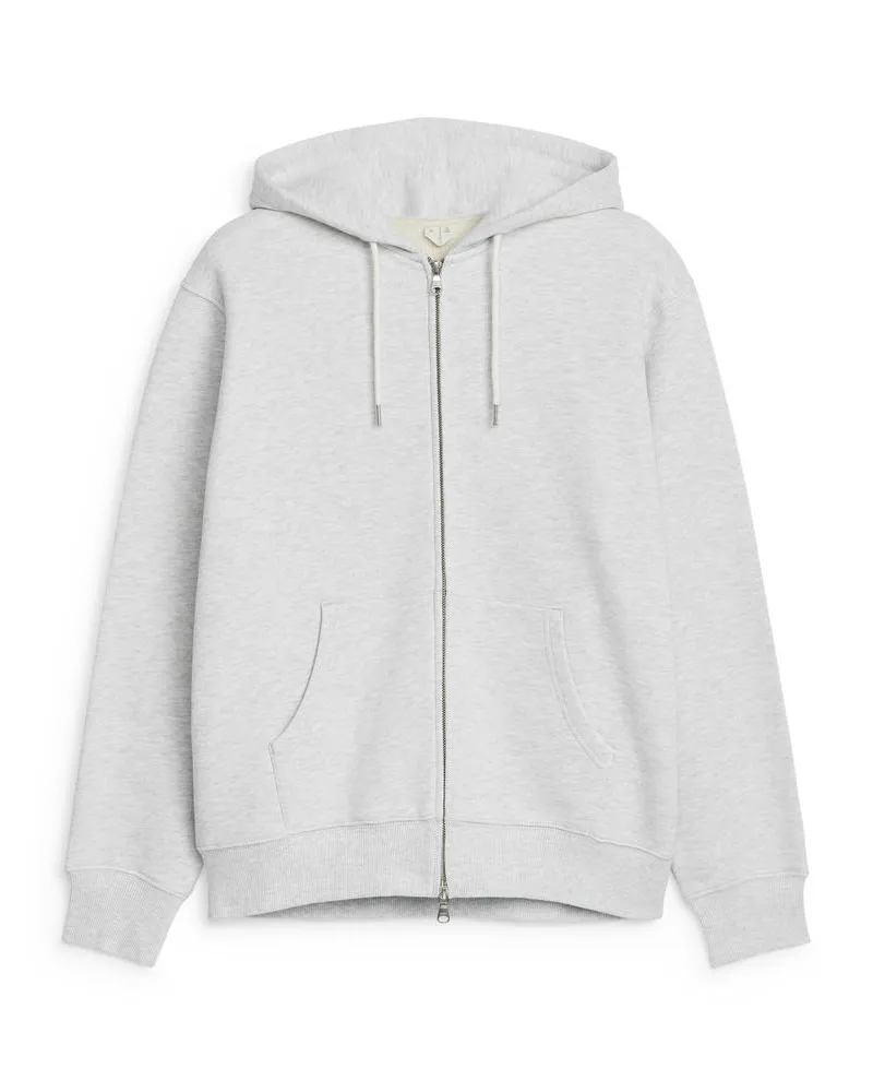 Arket Lockerer Kapuzenpullover Mit Reißverschluss -Grau Grau